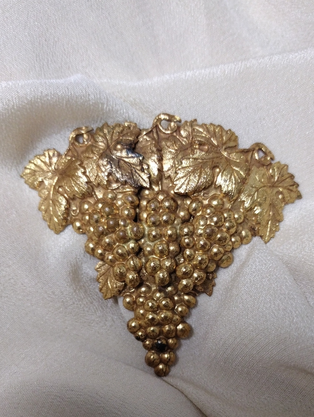 Gold Grape Cluster Dress Clip